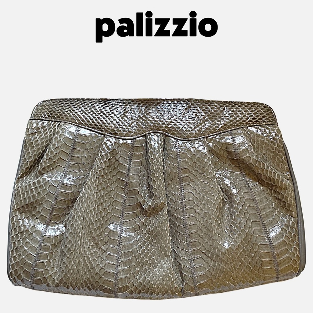 Palizzio • Vintage Handbag (Crossbody/Clutch/Shoulder) • Snakeskin Print • EUC